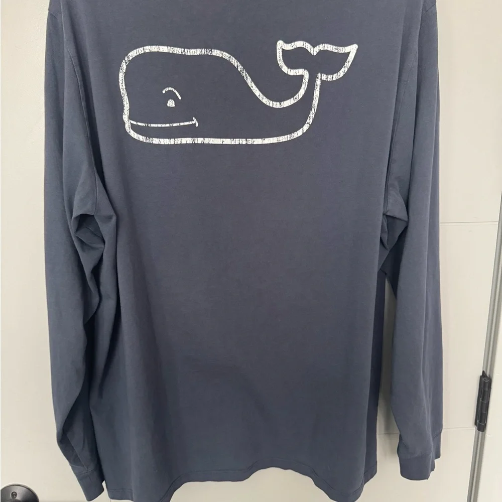 Vineyard Vines Men's Dark Blue Long Sleeve Tee - Picture 2 of 4